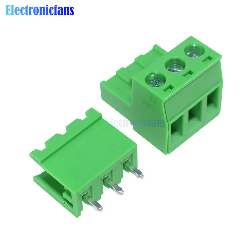 10Pcs KF2EDGK KF-3P 3PIN Right Angle Plug-in Terminal Contor 5.08 MM PITCH