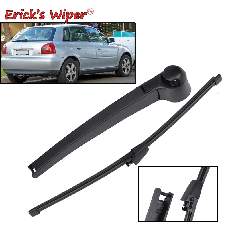 Erick\'s Wiper Rear Wiper Blade & Arm Set Kit For Audi A3 8L Upgrade Conversion 1996 - 2003 Windshield Windscreen Tailgate Window