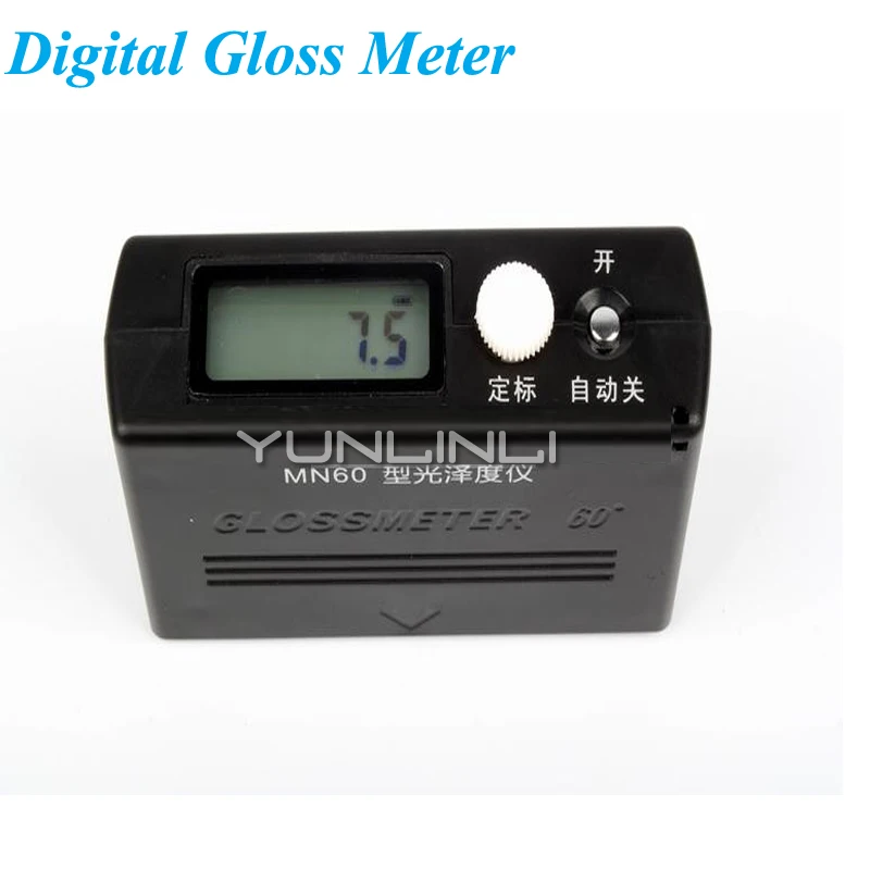 60องศา Gloss Meter Gloss Tester พื้นผิว Gloss Meter Vancometer สำหรับหินแกรนิตหินอ่อนสีหมึกกระเบื้องเซรามิค CeramicsMN60