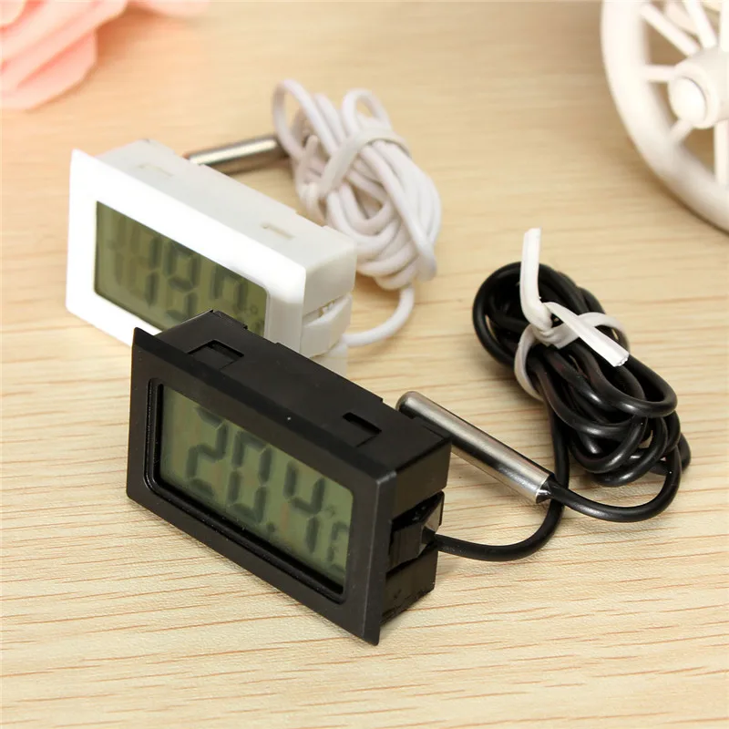 1pcs Digital Probe Embedded Aquarium Thermometer Home Kitchen Fridge Freezer Fish Tank Incubator Temperature Test Sensor