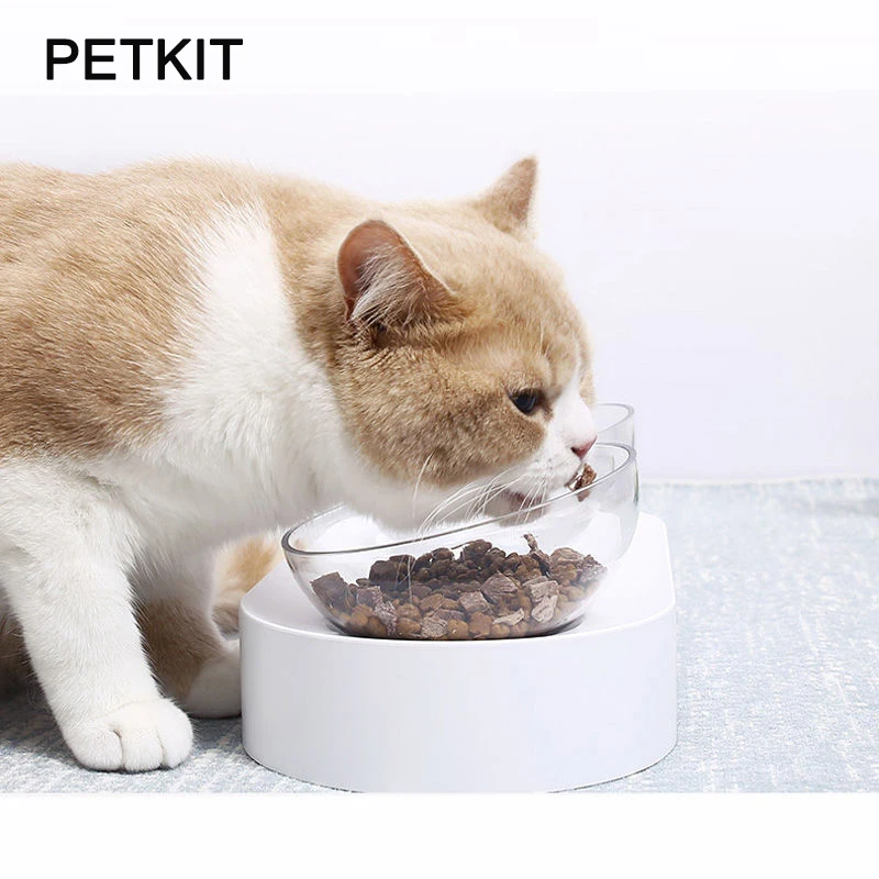 

PETKIT 15Degree Adjustable Pet Cat Bowl Stand Anti-slip Cat Dish Tilted Slows Feeder for Cats Single or Double bowls and feeders