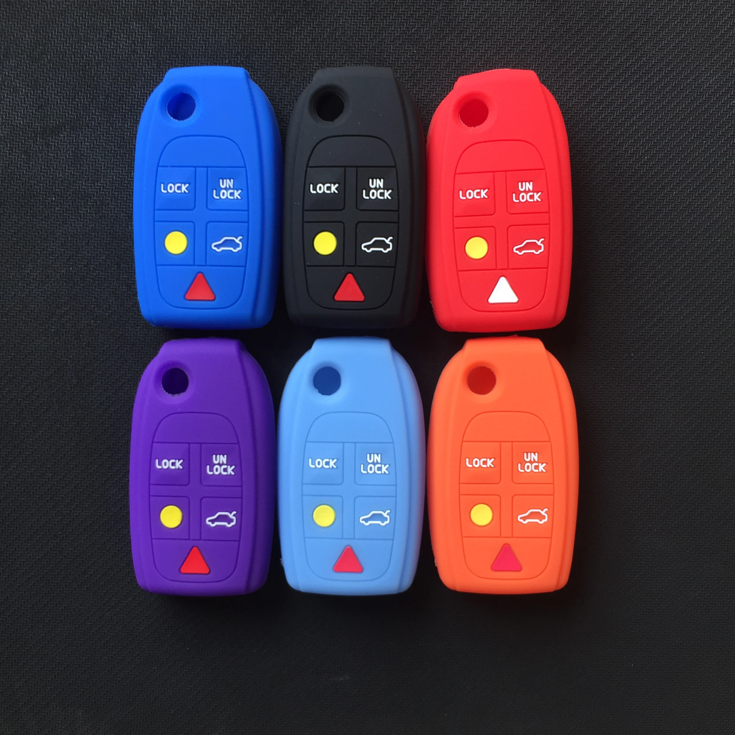 Silicone Rubber car Key Case Cover for Volvo S80 S60 V70 XC70 XC90 D05 Folding Flip Remote 5 button key