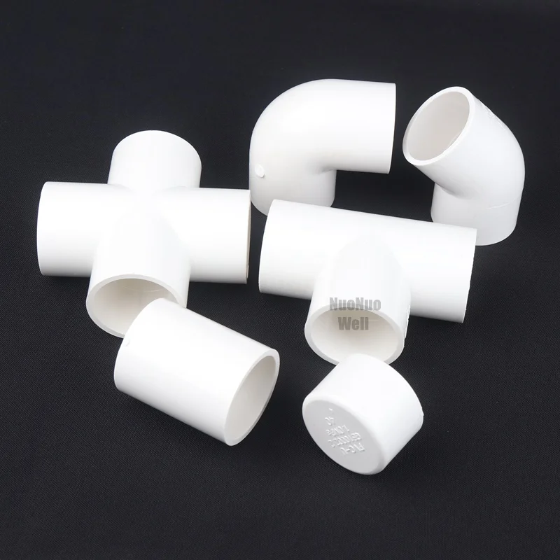 

5pcs/lot 40mm White PVC Joint Home Garden Irrigation Connector Municipal Water Supply Industrial Water Treatment Pipe Joints