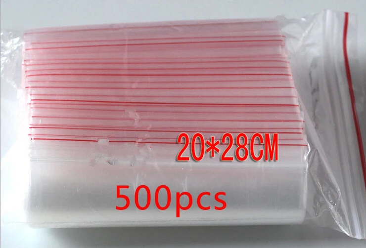 

500PCS 20x28cm Transparent Travel Plastic Bag Gift Packaging Bag For Necklace/jewelry Small Ziplock Clear Self Seal Bags Pe Diy