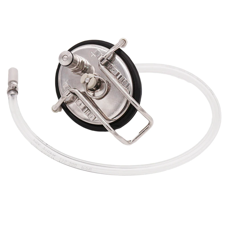 

Carbonating Keg Lid with 0.5 Micron Carb stone Kegging Homebrew Corny Beer Keg Lid