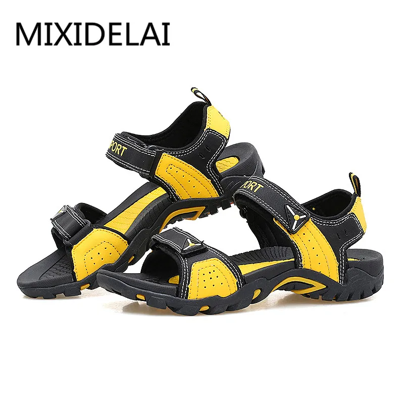 MIXIDELAI-Sandales d\'extérieur pour hommes, chaussures de plage décontractées, respirantes, grande taille 35-46, été