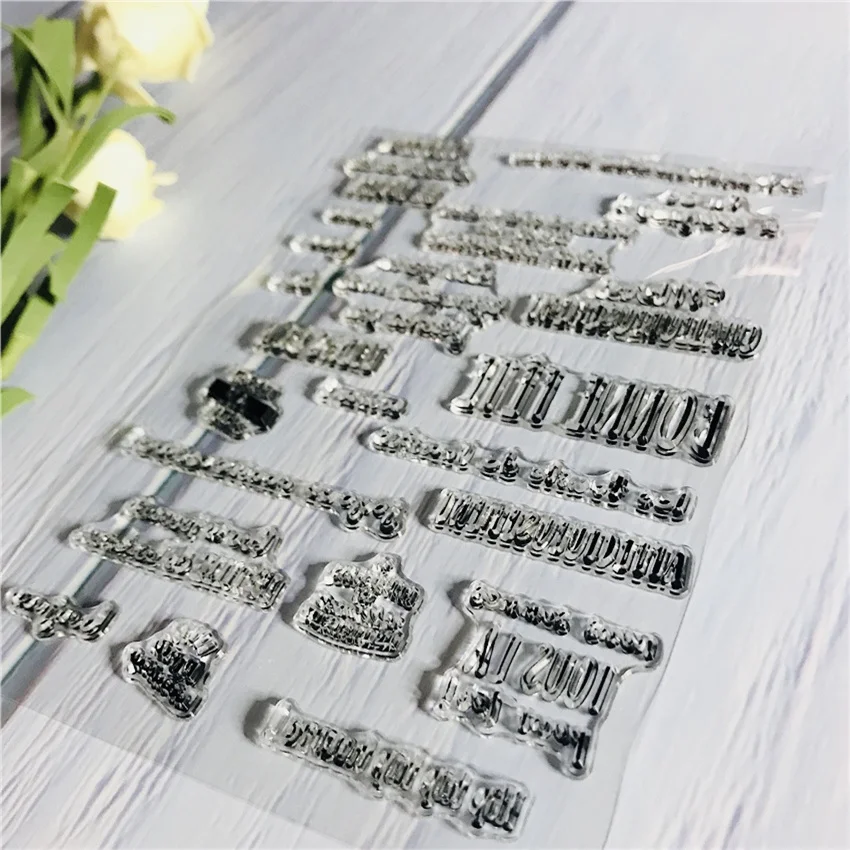 French Clear Stamps Scrapbooking/Sentiment Stamps Fairy Rubber New Text Sweet Silicone Photo Album Card Making Rubber Stamp