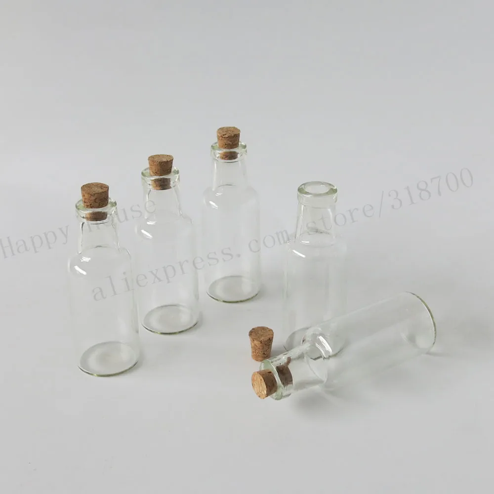 100 x 12ml mini clear wishing glass bottle,small cork stopper glass sample vial,current bottle with message