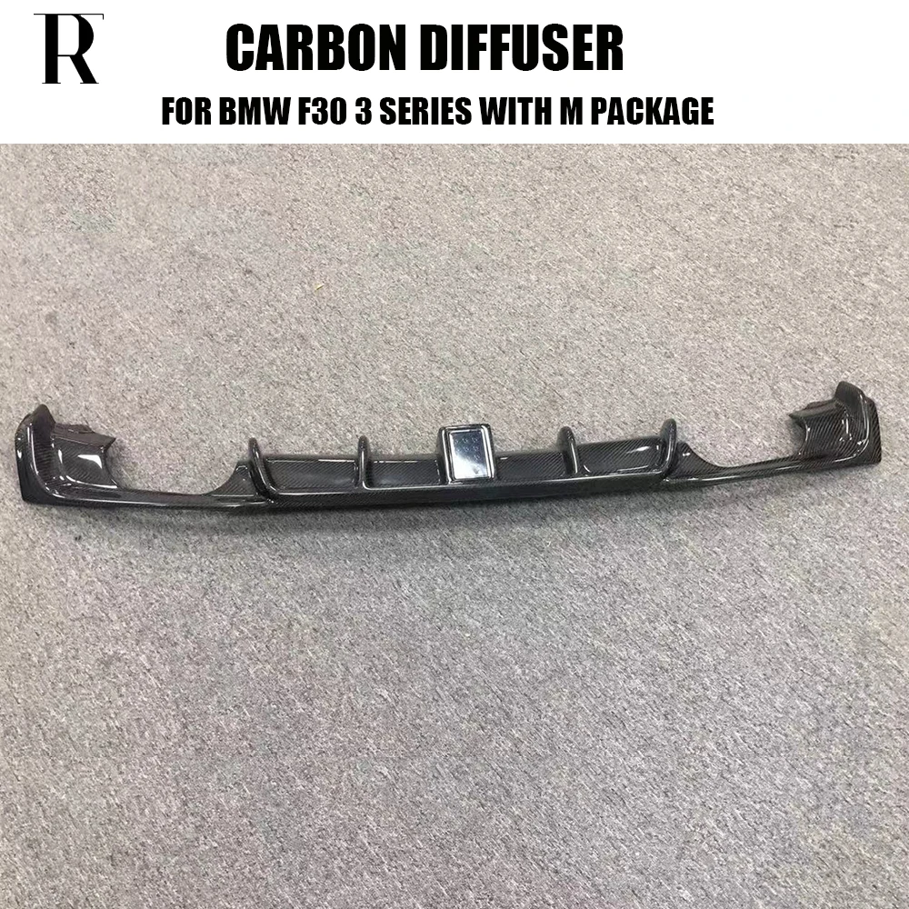 Carbon Fiber MP Style Rear Bumper Diffuser with LED for bmw F30 F31 Sedan & Wagon 320 328 330 340 with M Package  12 - 19