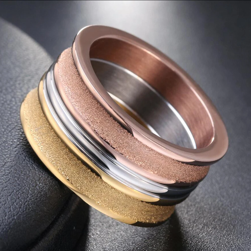 Fashion High Quality Multicolor Stainless Steel Women Jewelry Ring Engagement Ring for Women Men Wholesale