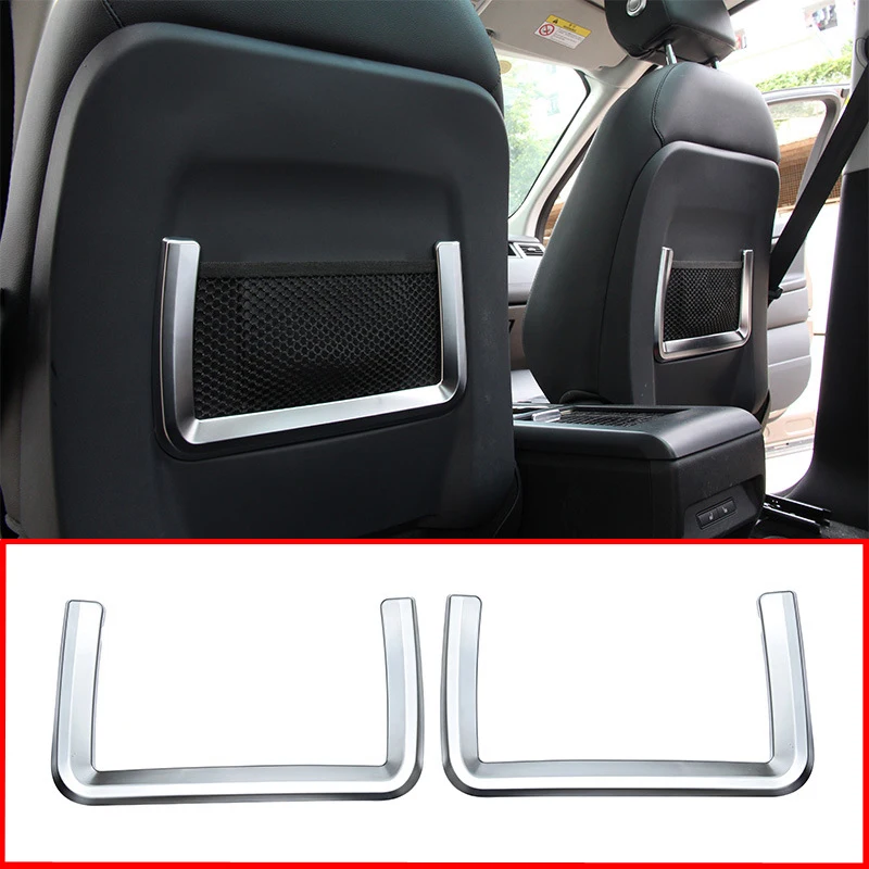 Car Accessories Interior Seat Rear Back Net Bag Frame Cover Trim Strips for Land Rover Discovery Sport Range Rover Evoque Sport