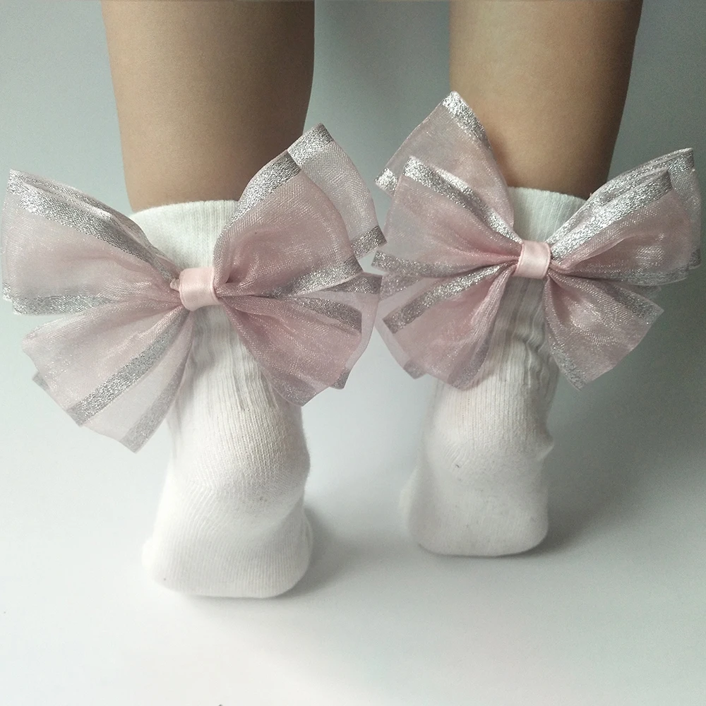 Cute Baby Girls Socks With Bows Infants Cotton Ankle Socks Baby Socken Kids Girls Princess Sock Children Socks