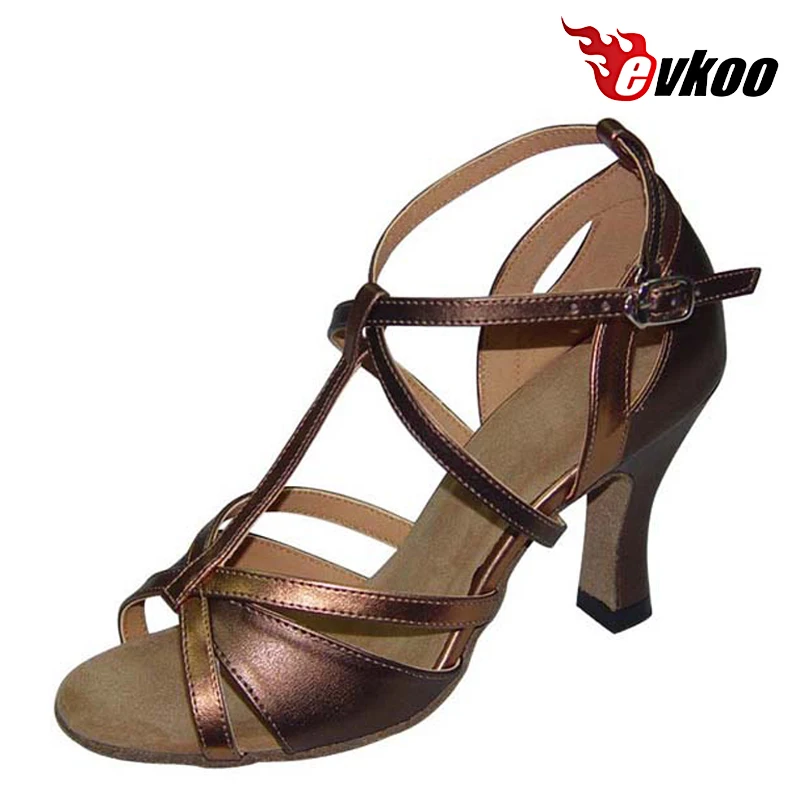 Evkoodance Latin Salsa Heel DIY Dance Shoes For Ladies Six Different Color Can For Choose Satin Or Pu Material Shoes Evkoo-221