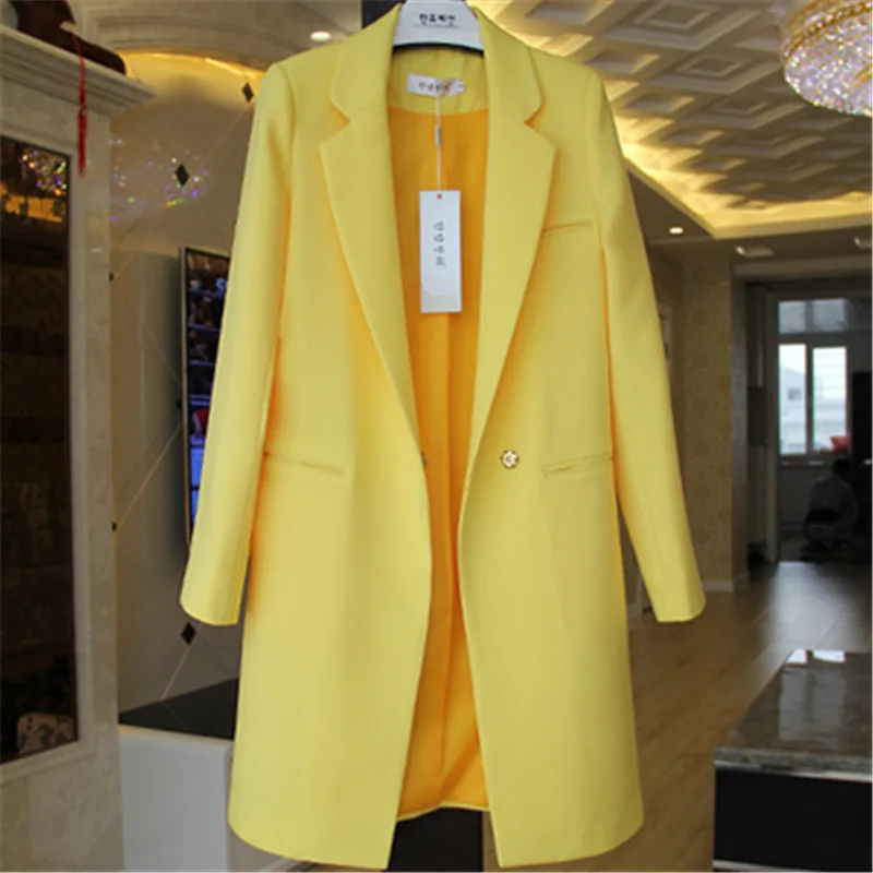 2023 Frühling Herbst Blazer Mäntel Frauen Kleidung Langarm Anzug Jacken Casual Tops weibliche schlanke Blazer lange Wind jacke Mantel