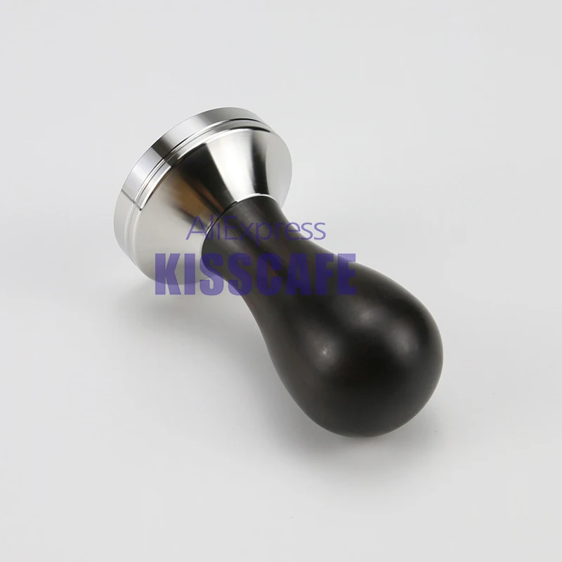 Coffee Tamper 304 Stainless Steel Powder Hammer Black Wood Handle 41MM 49MM 51MM 53MM 57MM 57.5MM 58MM Espresso Accessories Tool