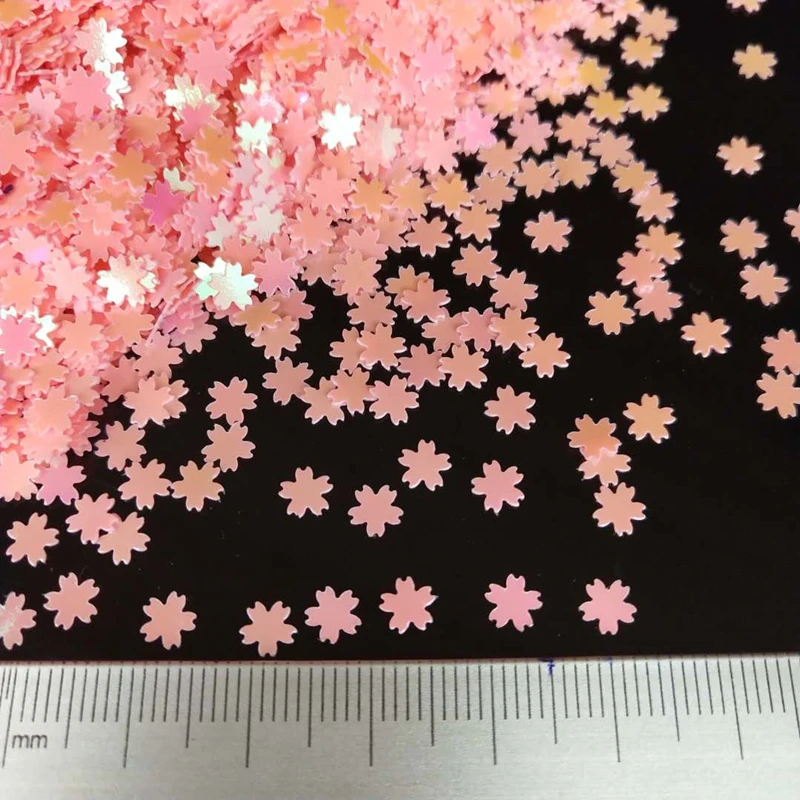 5mm Flower Sequins Nail Art Glitter Manicure Sweet Cherry Blossom Jewelry Filling Paillettes for DIY Card Making Crafts Confetti