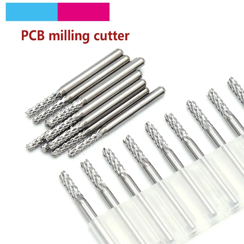 1/10pcs 1-3.175mm PCB Corn Milling Cutter Tungsten Carbide Edge Wood CNC Router Bits End Mill Cutting For Engraving machine