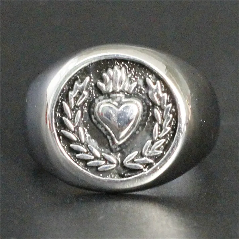 Love Heart Ring 100% 316L Stainless Steel Jewelry Olive Branch Ring