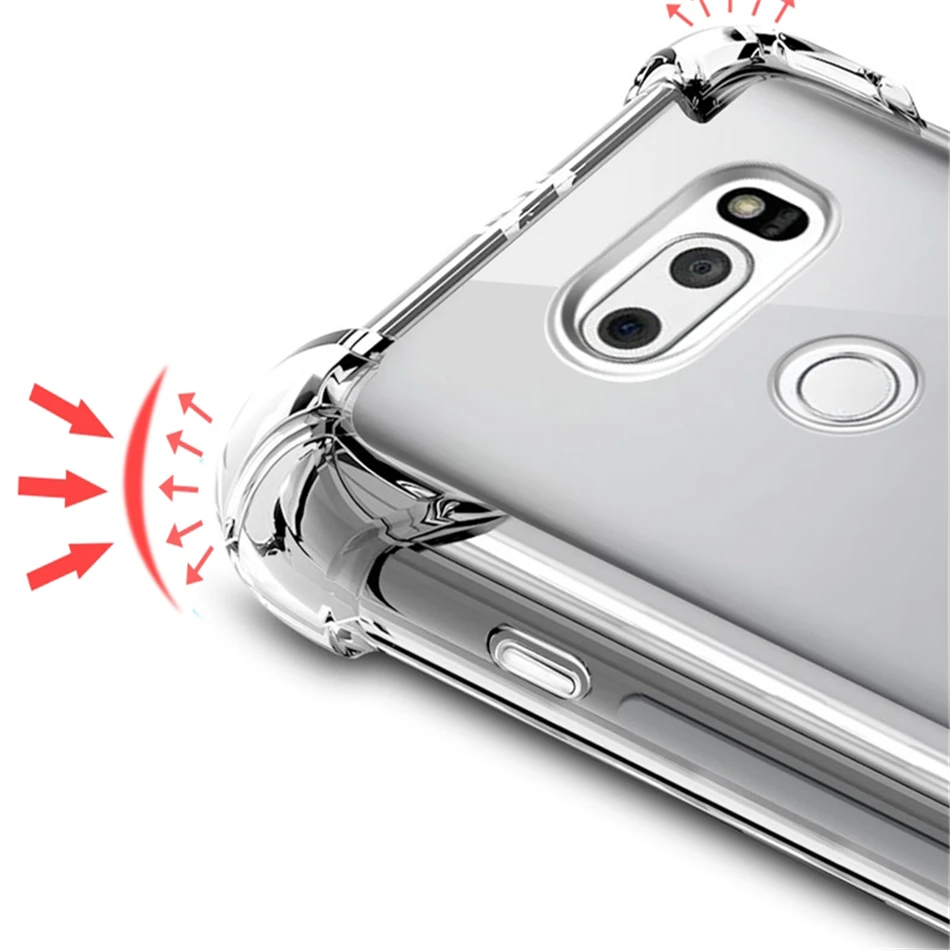 For LG V20 V30 G7 thinq G6 Q8 V9 Stylo 3 K4 2017 K10 2018 Anti-knock Transparent Phone Case For LG G7 thinq Cases