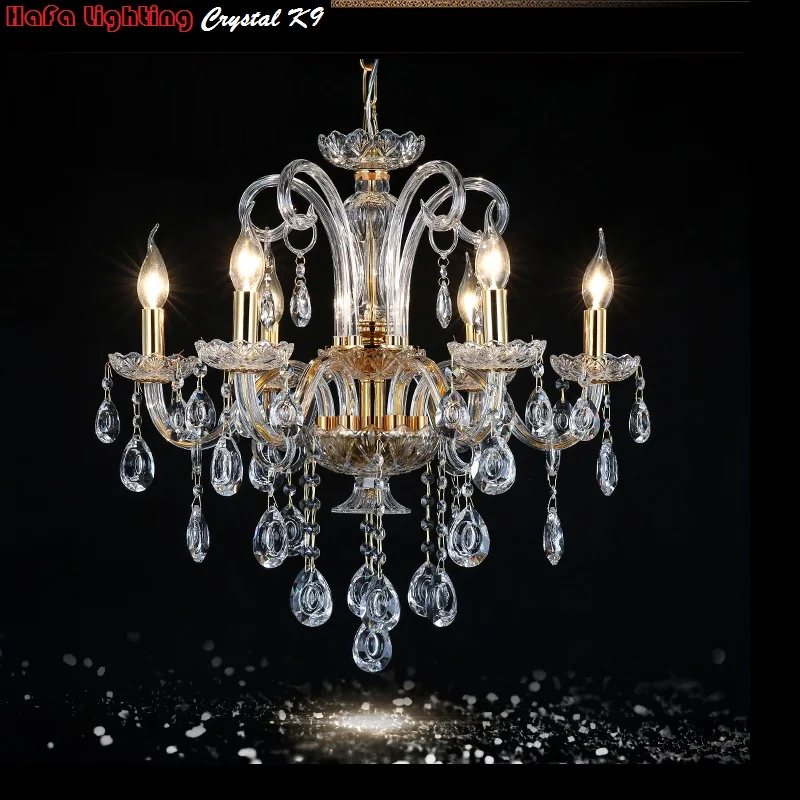 Modern Crystal Chandeliers Home Lighting lustres de cristal Decoration Luxury Candle Chandelier Pendants Living Room Indoor Lamp