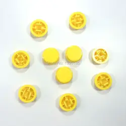 30pcs Yellow Round Tactile Button Caps For 12 *12 *7.3mm Tact Switches Plastic Swirch Key Cap Yellow Color