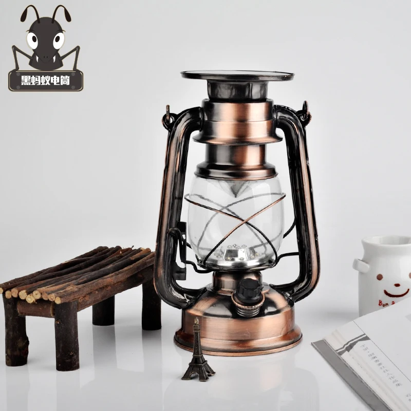 Shipping retro outdoor lighting 18650 battery charging portable LED emergency camping tent  kerosene lantern candle light SD17