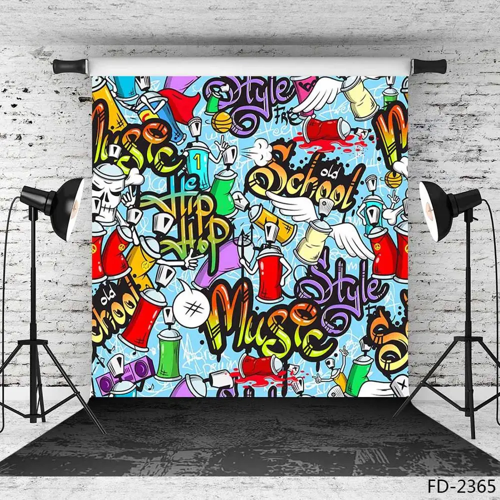 Fondo fotográfico de vinilo colorido con grafiti, telón de fondo para fotografía de bebé, estudio de fotografía Digital, cámara de fotos