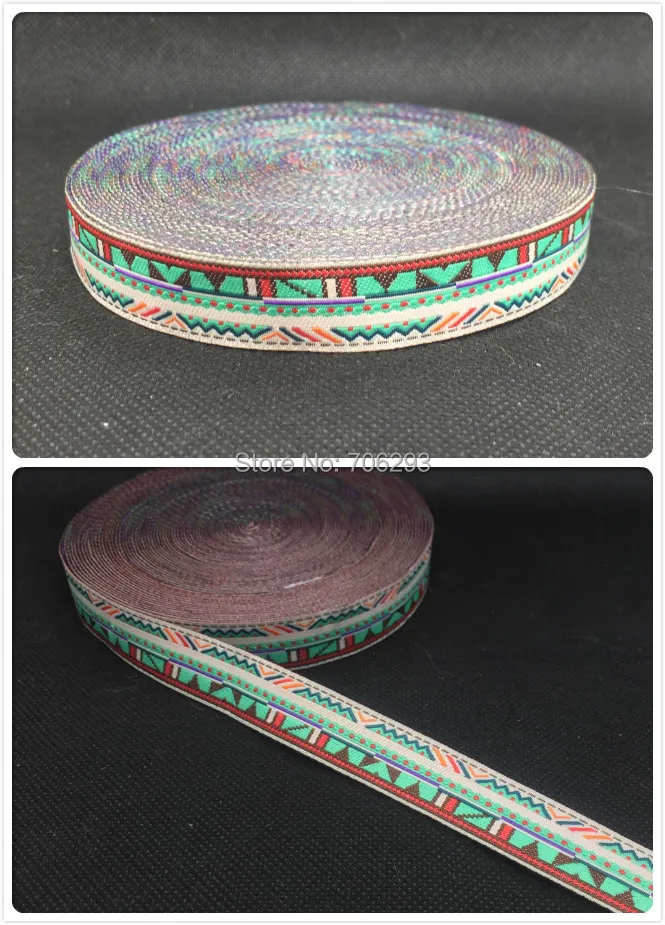 2014 NEW 5/8'' 16mm  Wide 10yard/sets Geometry of the line Tone Woven Jacquard Ribbon For Dog Collar KTZD201120601