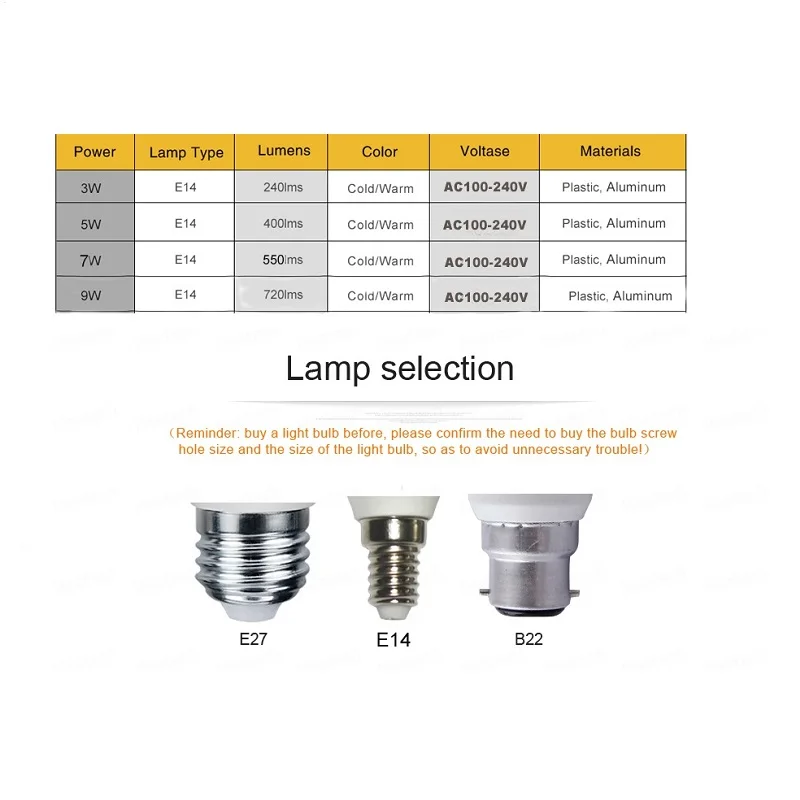 Lâmpadas de led e27/e14, 110v 130v 220v, 240v, placa de alumínio, potência real, globo de led 3w/5w/7w/9w/12w/15w/18w