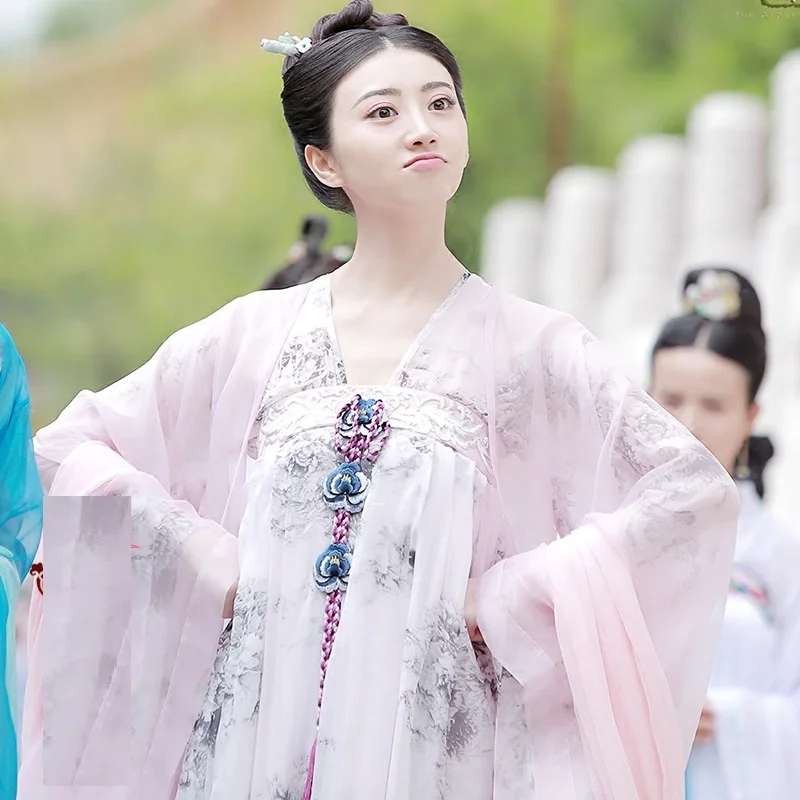 Jing Tian Shen Zhenzhu Princess Costume Hanfu of Tang Dynasty High Waist RuQun for New TV Play The Glory of Tang Dynasty