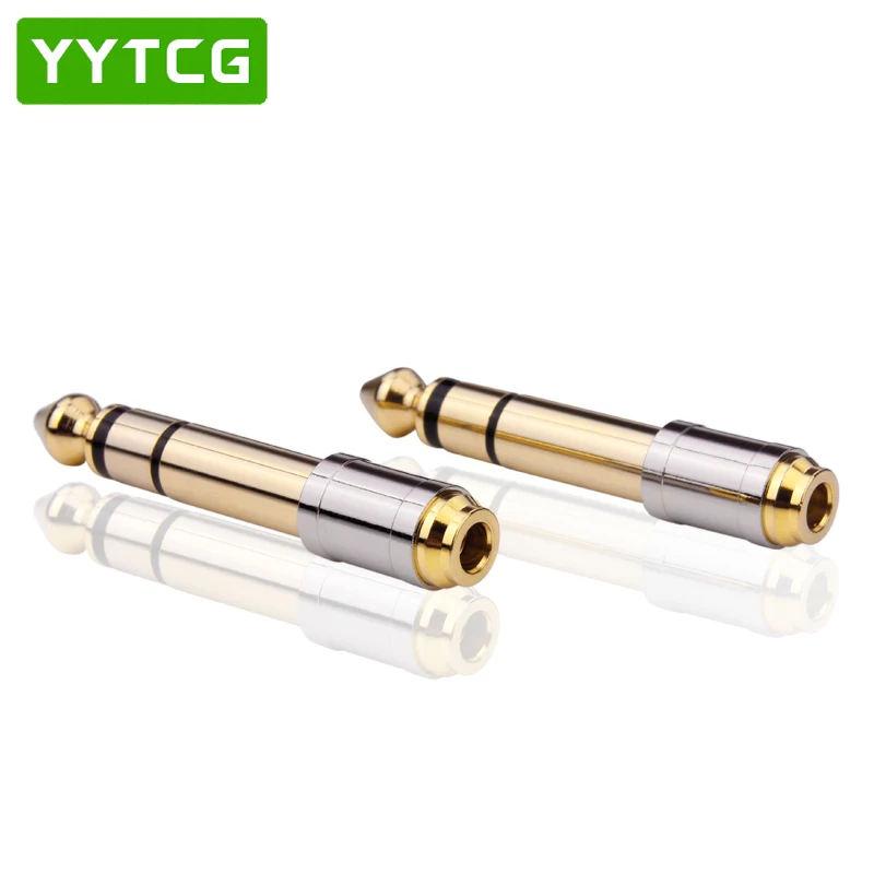 Yytcg Jack 6.5 6.35 Mm MALE Plug untuk 3.5 Mm Perempuan Konektor Headphone Amplifier Audio Adapter Mikrofon AUX 6.3 3.5 MM Converter