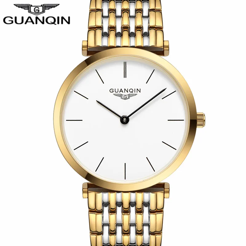 GUANQIN Women Watches Luxury Top Brand Watch Women Casual Fashion Gold Silver Steel Quartz Girl Watches relogio feminino