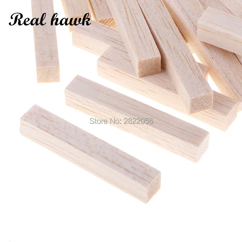 Palo de madera de Balsa cuadrado de 3x3mm, bloque de varilla de pasador de madera para niños, adornos para hacer modelos, manualidades DIY, largo