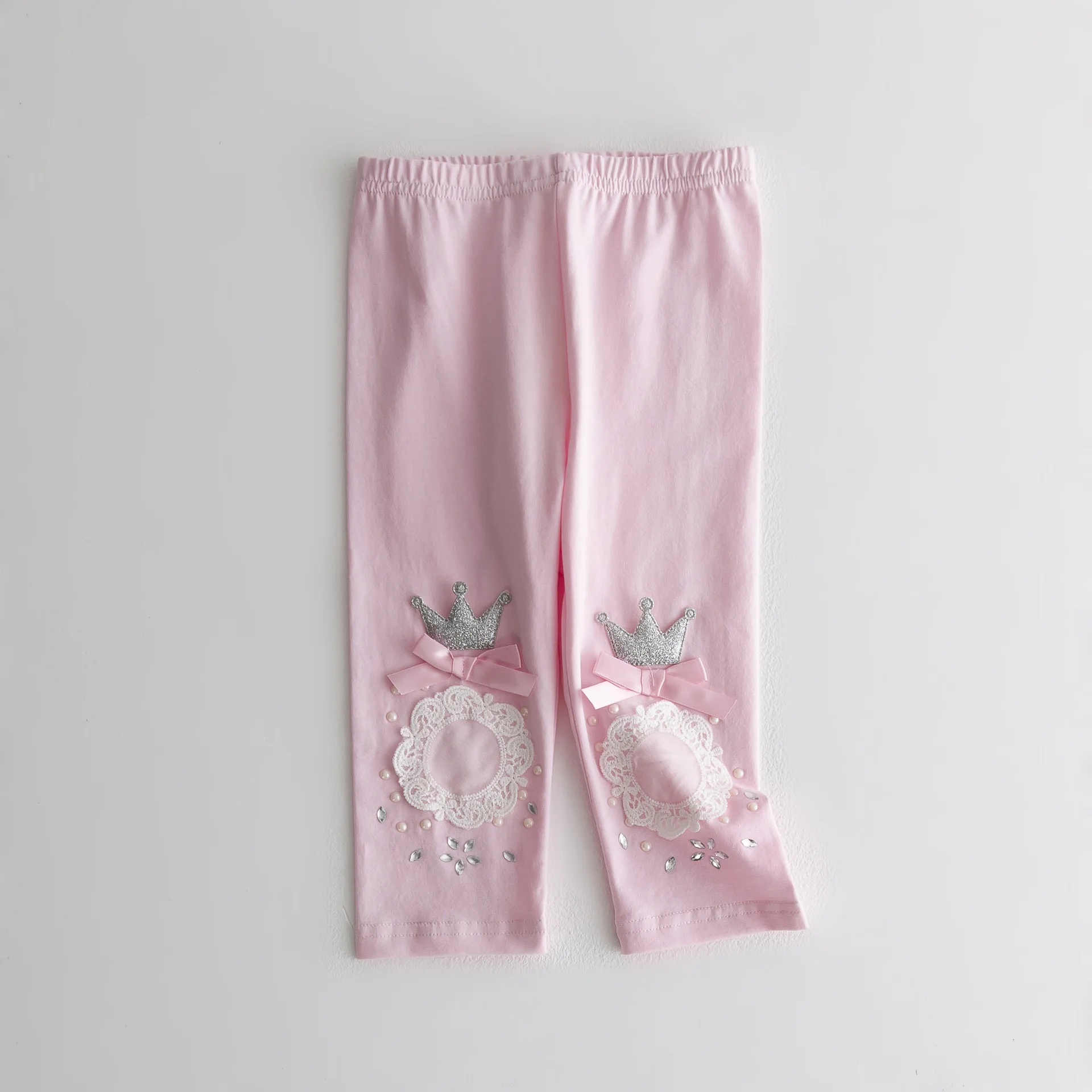 Toddler Girls Summer Cotton Leggings Baby Girl Bowknot Capris Leggings Pants Kids Lace  Pants Children's Clothing