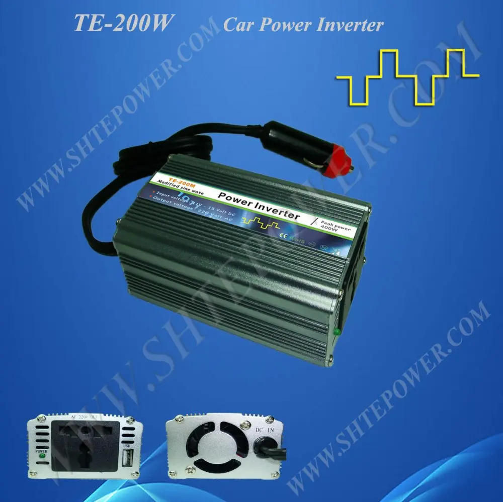 

12VDC to 220VAC Car Power Inverter 200watts