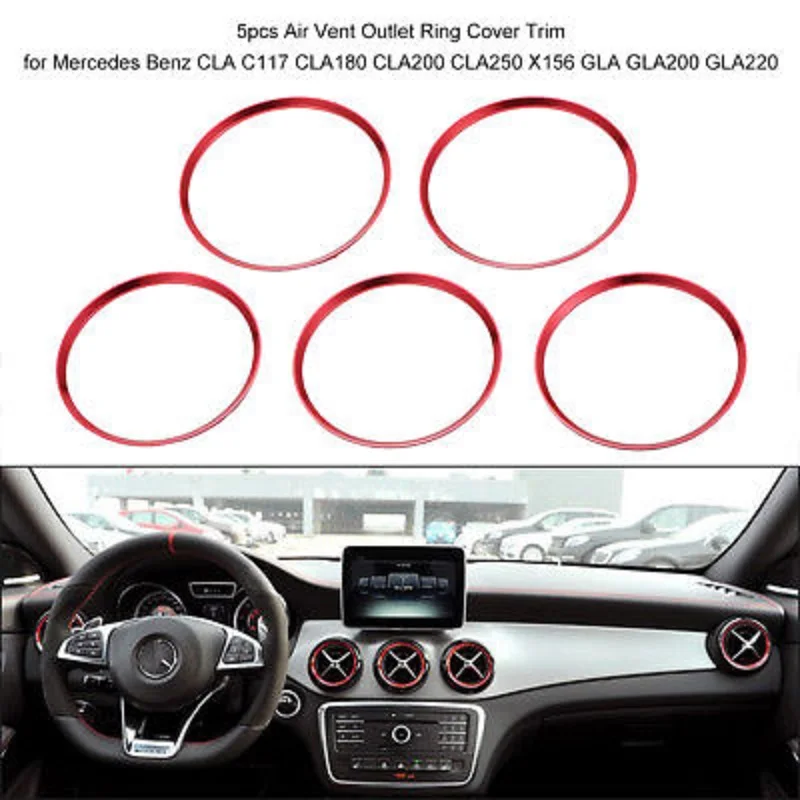 Car Air Outlet Conditioning Cover Ring Vent Decoration Trim For Mercedes Benz CLA C117 CLA 180 CLA200 CLA250 X156 GLA GLA200