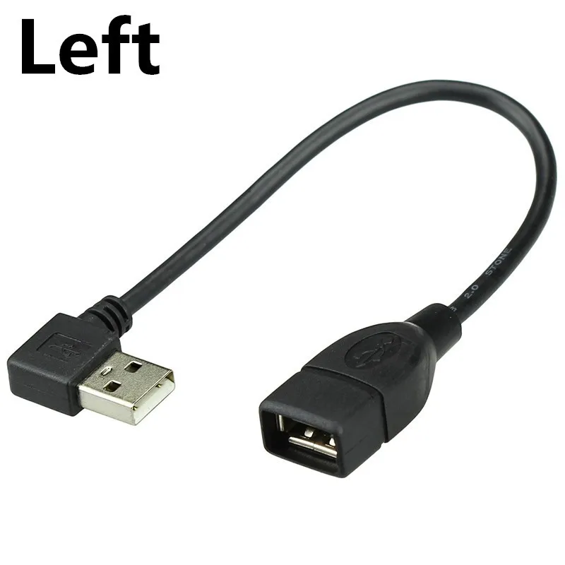 USB A female to USB A Male 90 degree Left /Right /Up/Down Angle adapter Extension Adapter cable  USB2.0 male to female cord 20cm