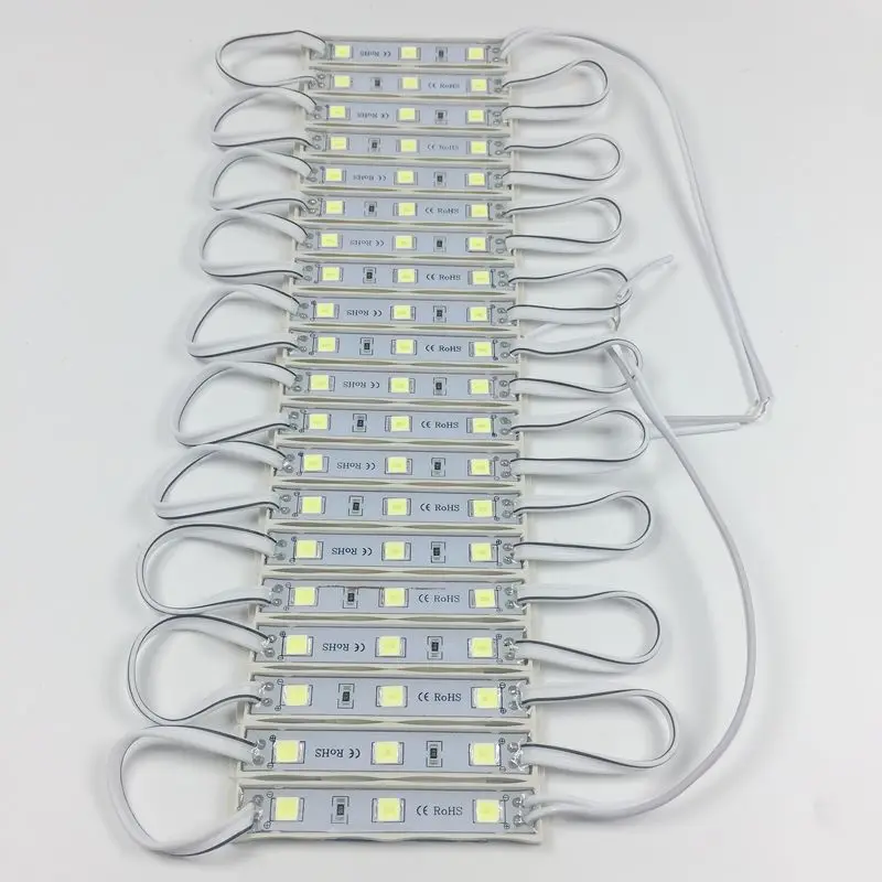 20PCS 5054 SMD 3LEDs LED Module Wit/Warm Wit/Rood/Groen/Blauw Waterdichte Licht reclame lamp DC 12V