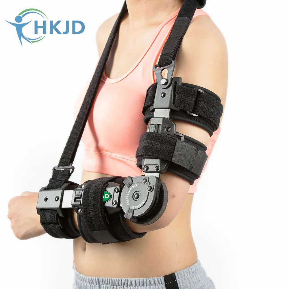 Health Care Medical Arm Brace Angle Adjustable Hinge Elbow Support Brace For Forearm Fracture