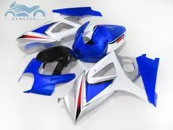 Kit de carenado para motocicleta Suzuki, juego de carenados de ABS para moto Suzuki GSXR 1000 2007 2008 GSXR1000 K7 K8, 07 08 azul y blanco GD25