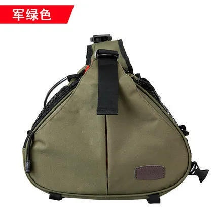 Caden Waterproof Travel Small Shoulder Camera Khaki Bag with Rain Cover Triangle Sling Digital DSLR Photo Padded Backpack Bag