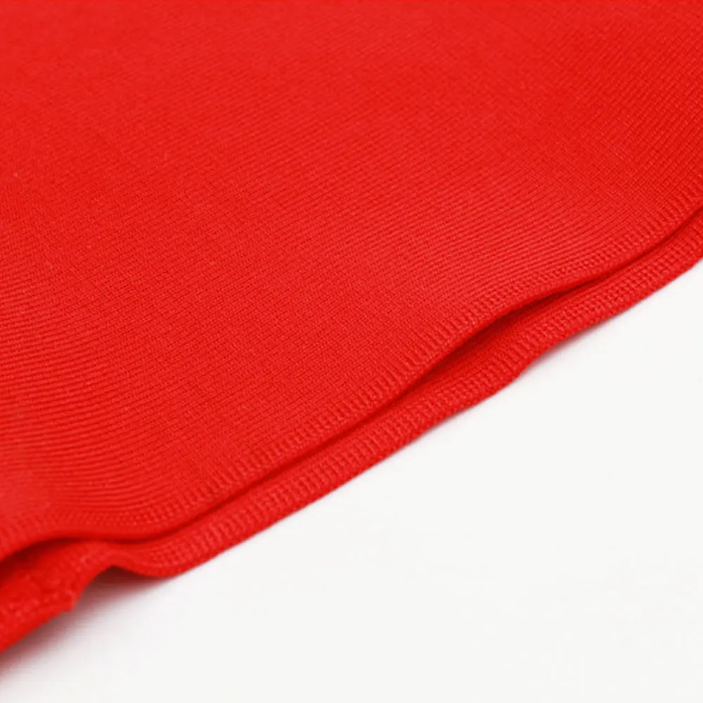 Hqbory 2023 feminino sexy meados de comprimento bandage vestido rayon manga curta alta pescoço oco para fora festa clube vestido bodycon nova moda