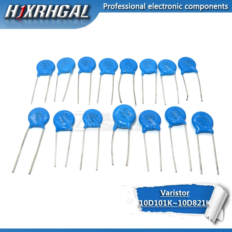 

50PCS Varistor 10D101K 10D102K 10D241K 10D270K 10D271K 10D330K 10D391K 10D431K 10D470K 10D471K 10D821K piezoresistor hjxrhgal