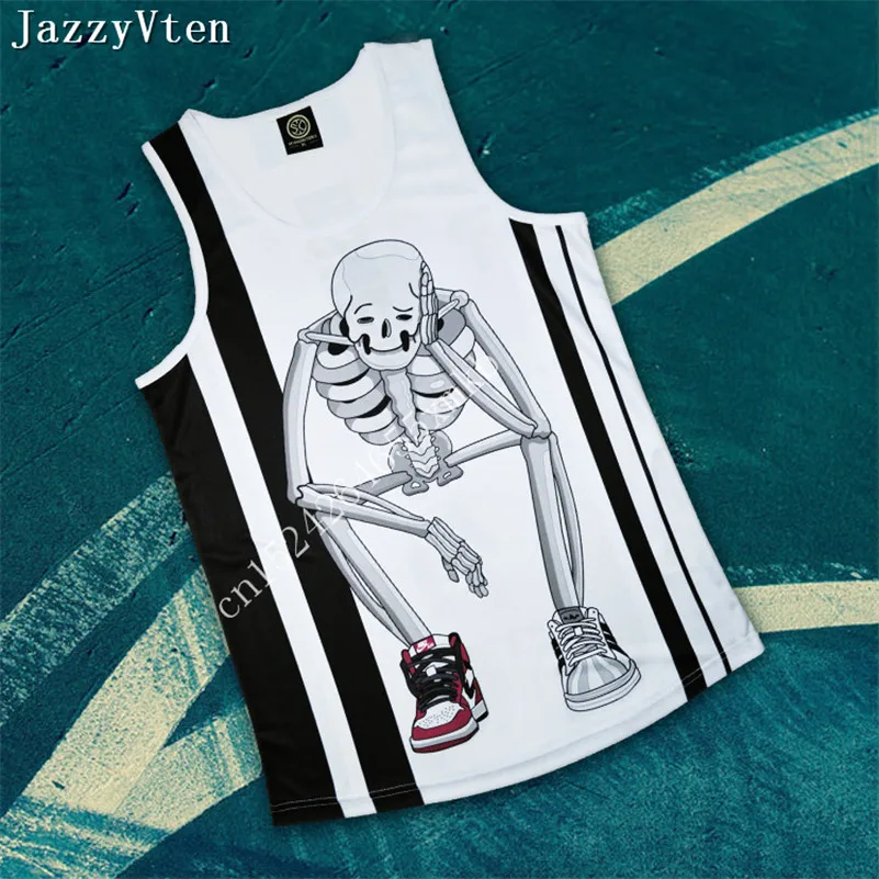 New Basketball  Jerseys Bone Collector Killer Crossover  Hiphop Street  Basketball  Shirts Thermal  Tranfer Printing Tops