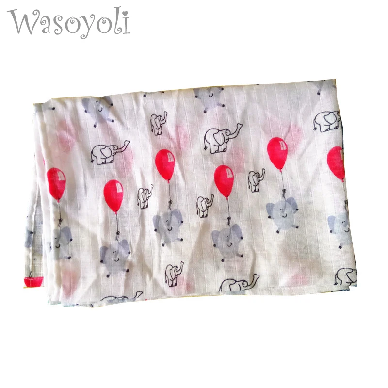 Wasoyoli Baby Muslin Swaddles 60*84cm 100% Cotton Newborn Baby Soft Blankets Gauze Bath Towel Hold Wraps Summer Quilt