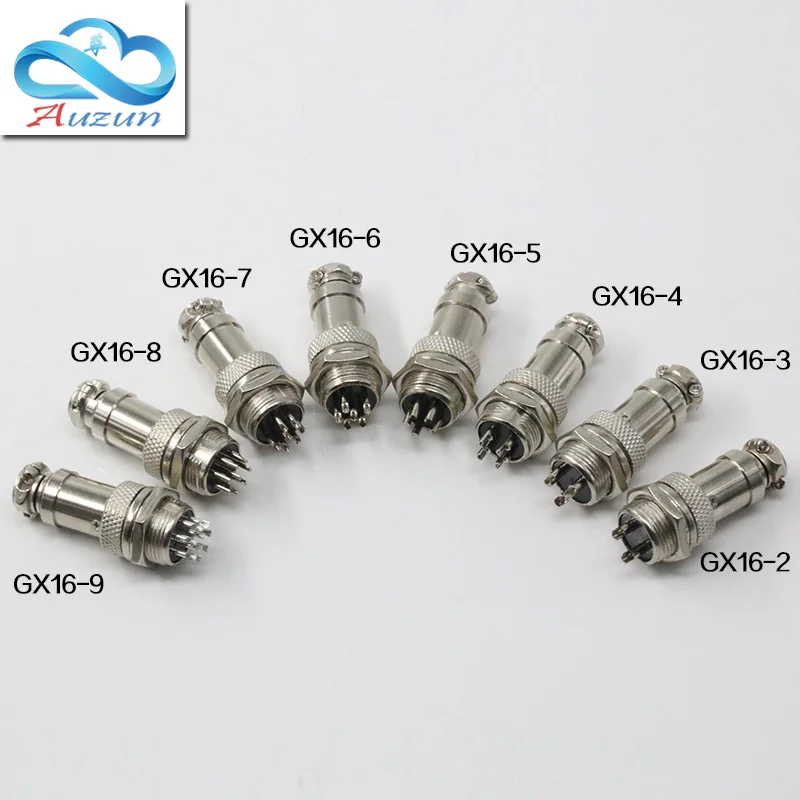 1 PCS female and male of Aviation Connector diameter 16mm 2 /3 /4 /5/6 /7/8 /9 Pins GX16 Plug And Socket