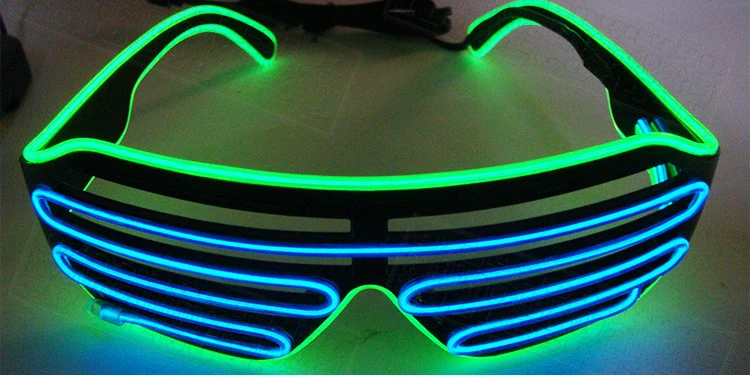 Two-Color Blinds Modes Flash Glasses Toys Luminous Lighting Colorful Glowing DJ Classic Carnival Dance Bar Party Toys