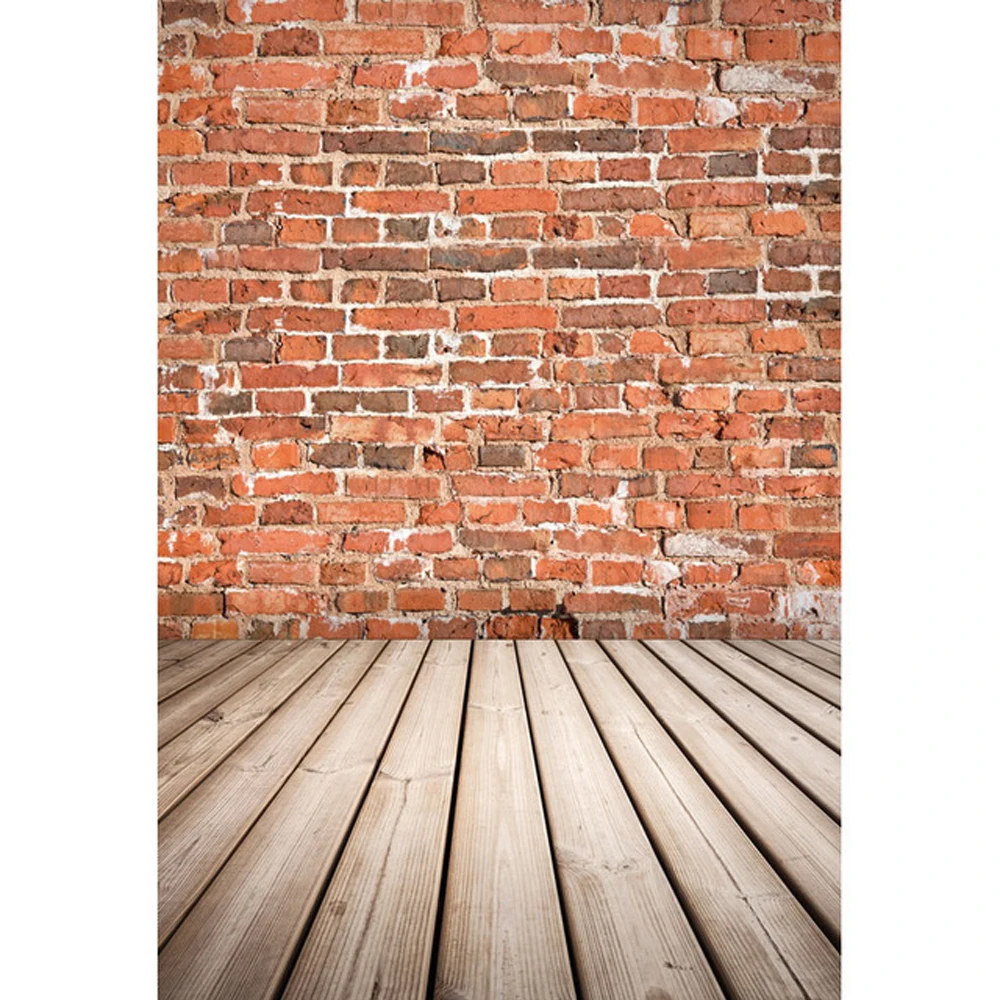 

Vintage Brick Wall Photo Background Wooden Floor Newborn Baby Shower Props Boy Kids Children Photography Studio Backdrops