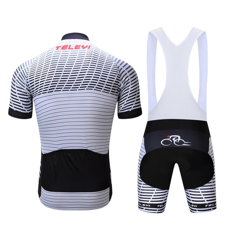 Teleyi Racing Sport Cycling Jersey Set Men Summer Short Sleeve Bicycle Cycling Clothing Ropa Ciclismo Quick Dry MTB Bike Jersey