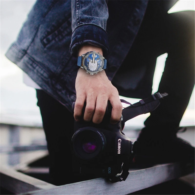 Oulm 3548 Famous Designer Mens Watches Top Brand Luxury Quartz Watch Big Dial Military Quartz Wristwatch relogio masculino